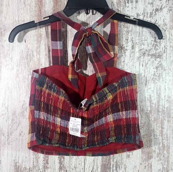 NWT Plaid Corset Tube Top - Picture 2 of 6